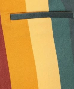 Bright & Beautiful Penny Primary Stripe 70's Trousers Multi