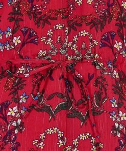 New In Bright & Beautiful Yana Floral Maxi Dress Red