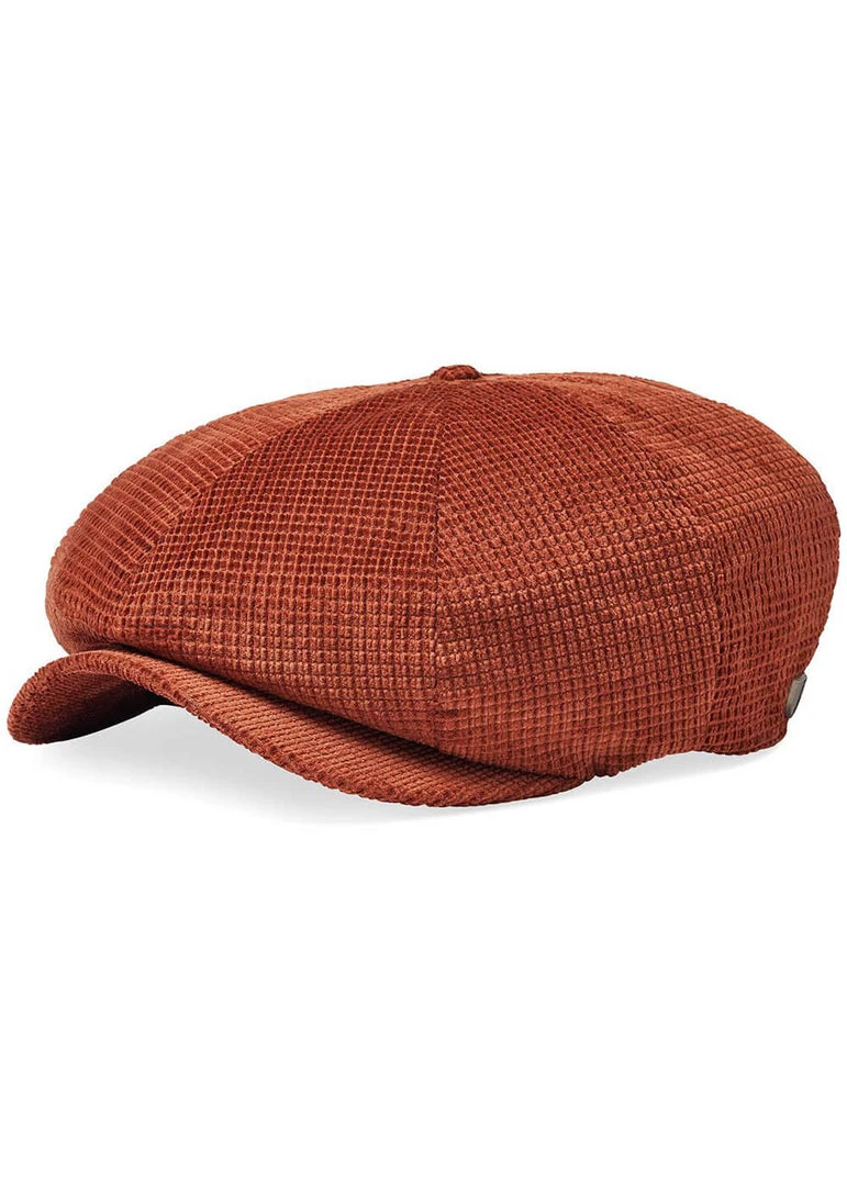 New In Brixton Brood Snap Cap Burned Henna Dark Orange