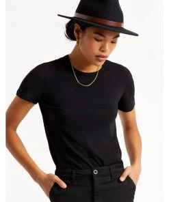 Brixton Messer Fedora Hat Black New In