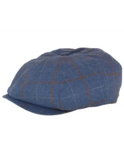 Brixton Brood Lion Plaid Snap Cap Slate Blue