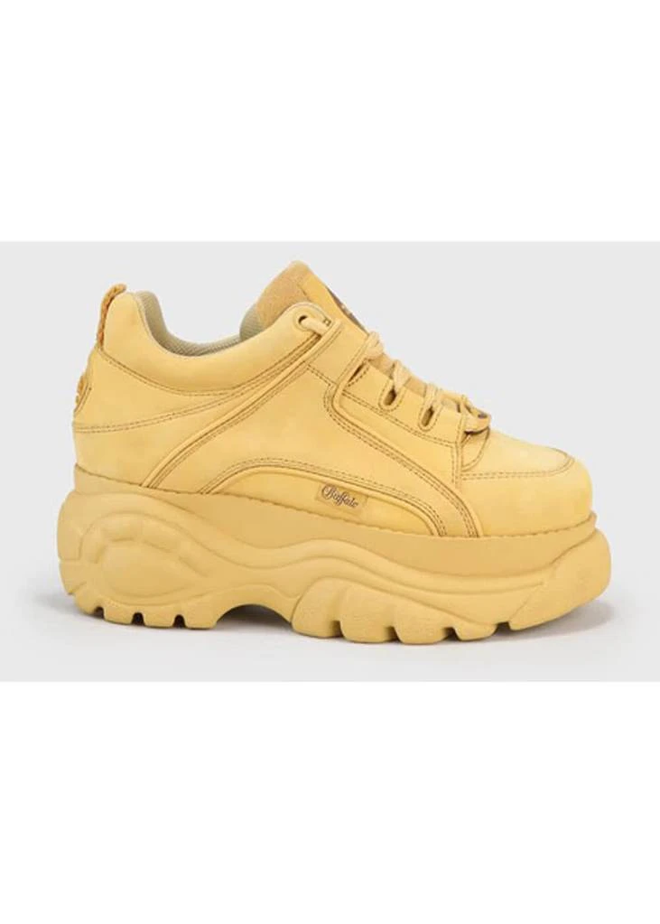 Buffalo London Classic Low Nubuck Leather Sneakers Beige Sand