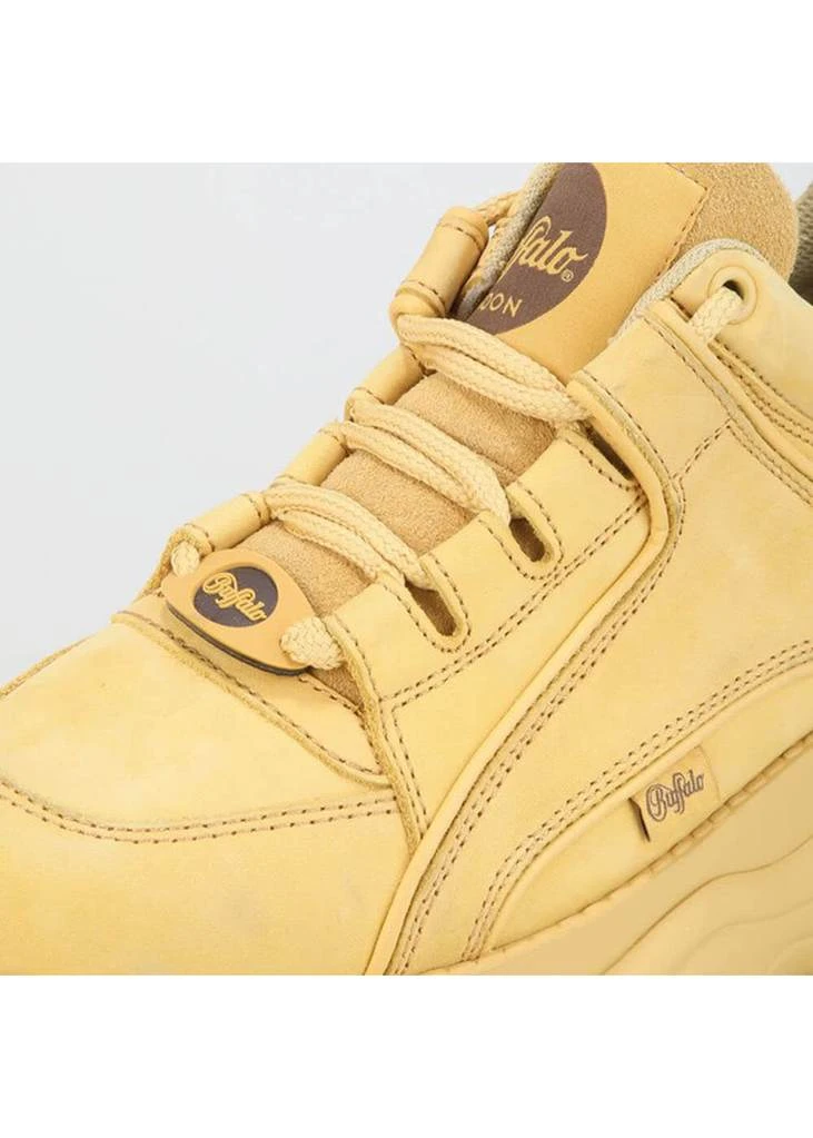 Buffalo London Classic Low Nubuck Leather Sneakers Beige Sand