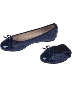 Butterfly Twist Olivia Foldable Flats Navy