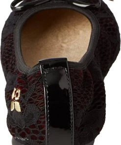 New In Butterfly Twist Sasha Lace Foldable Flats Berry