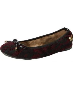 New In Butterfly Twist Sasha Lace Foldable Flats Berry