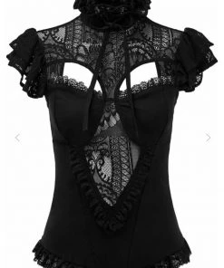 New In Killstar Avalyn 40's Top Black