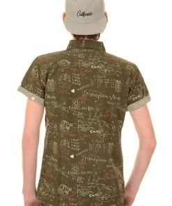 Run And Fly Mens Chalkboard 70's Shirt Grey