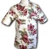 Chenaski Mens Jungle Flowers 50's Shirt Cream