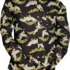 Chenaski Mens Crane Birds 70's Shirt Navy