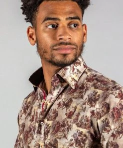 Claudio Lugli Mens Divinity Vatican Paintings Overhemd Beige