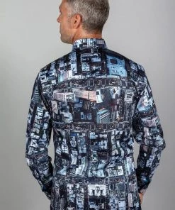 New In Claudio Lugli Mens Satelite Shirt Black