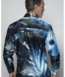 Claudio Lugli Mens Space Walk Shirt Black New In