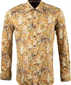 Claudio Lugli Mens Safari Shirt Beige
