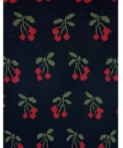 Collectif Chrissie Cherry Pullover Navy Blue