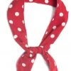 Collectif Polkadot 50's Bandana With Wire Red White New In