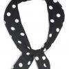 New In Collectif Polkadot 50's Bandana With Wire Black White