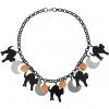 New In Collectif Lola Scaredy Cat Halloween Necklace Multi