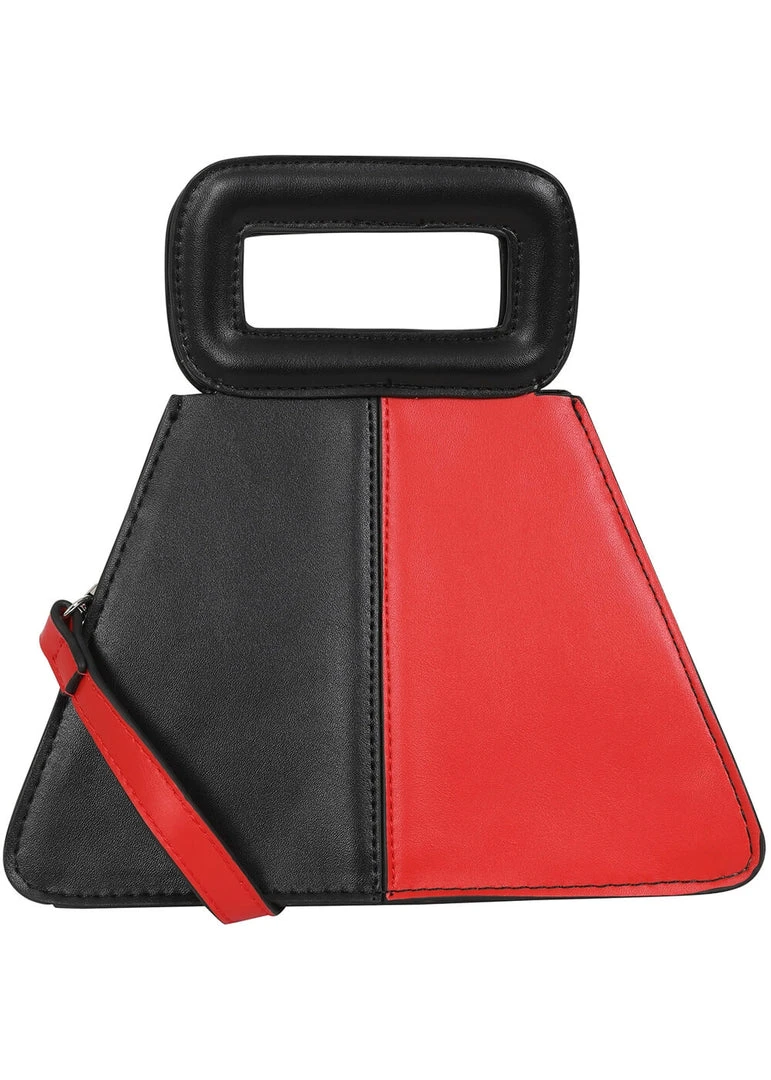 Collectif Susie Two Tone 60's Bag Black Red