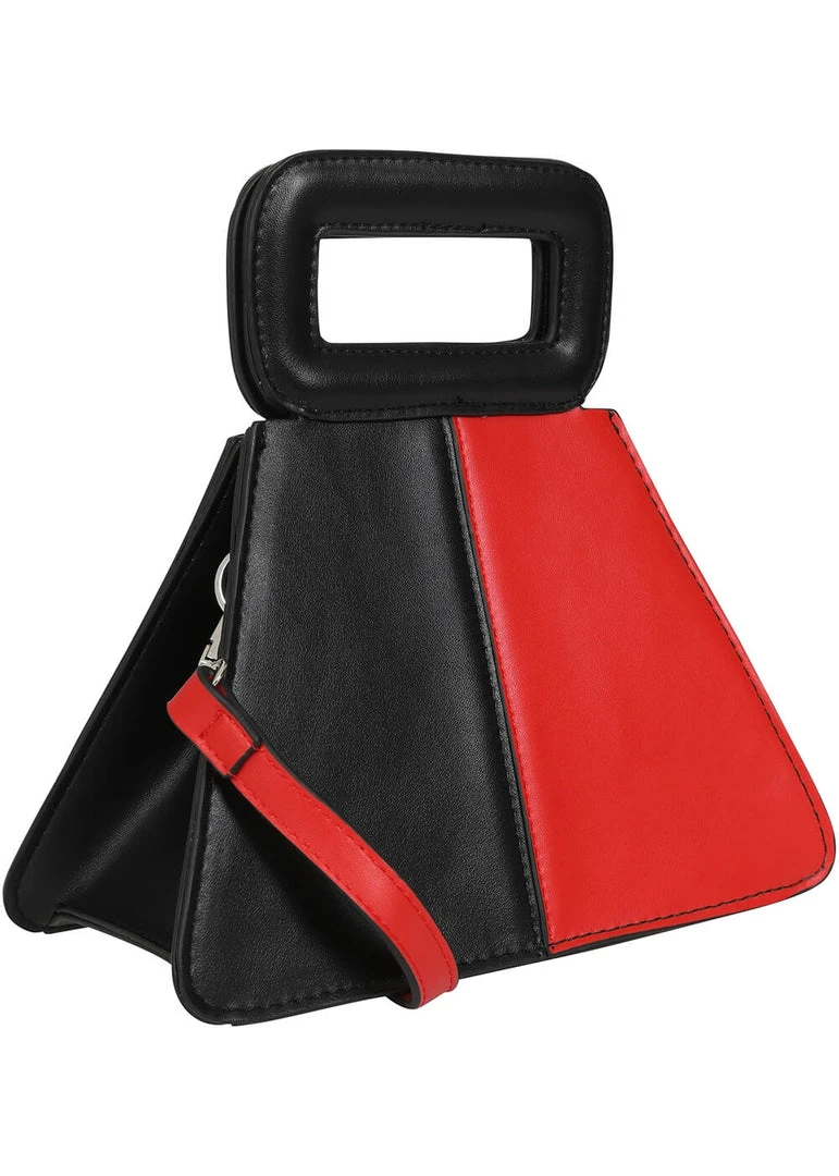 Collectif Susie Two Tone 60's Bag Black Red