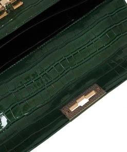 Collectif Caroline Croc 40's Bag Green New In