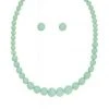 New In Collectif Natalie Bead Set Necklace And Earrings Mint