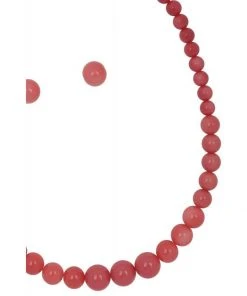 Collectif Natalie Bead Set Necklace Earrings Coral New In