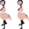Collectif Pamela Flamingo 50's Earrings Pink New In