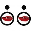 New In Collectif Vampy Kiss Vampire Earrings Black