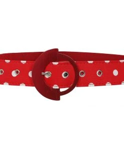 New In Collectif Cici Polkadot 50's Belt Rot