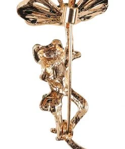 Collectif Timmy The Frog Brooch Green