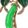 New In Collectif Peas In The Pod Brooch Green
