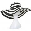 Collectif Pamela Stripy Hat Black White