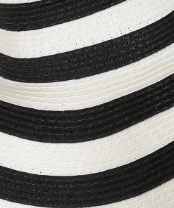 Collectif Pamela Stripy Hat Black White