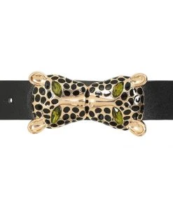 Collectif Camilia Leopard Belt Black