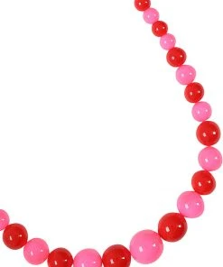 Collectif Natalie Two Tone 60's Necklace Red Pink New In