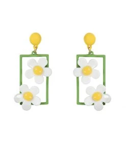 Collectif Daisy 60's Earrings Multi New In