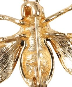 Collectif Yla The Bee Brooch Black Yellow New In