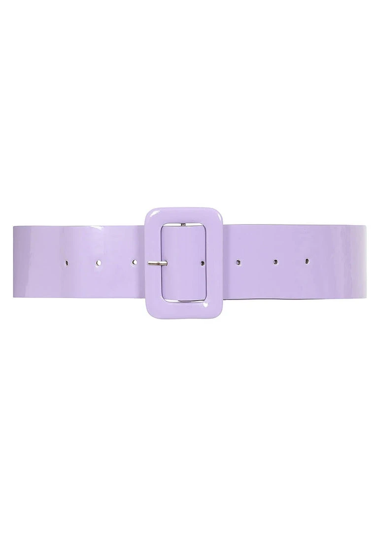 Collectif Sally 50's PVC Belt Lilac New In