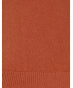 New In Collectif Chrissie Knitted 60's Plain Top Orange