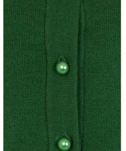 New In Collectif Kimberley 50's Cardigan Olive Green