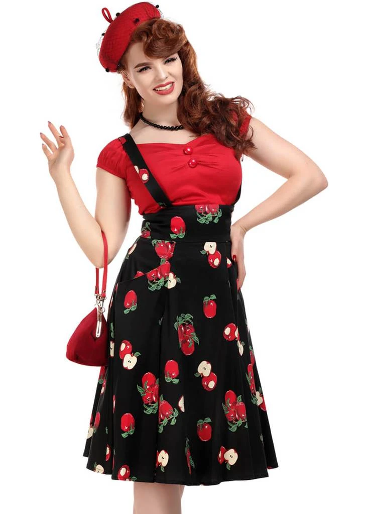 Collectif Alexa Apple 50's Swing Skirt Multi