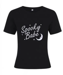 Collectif Spooky Babe T-Shirt Black