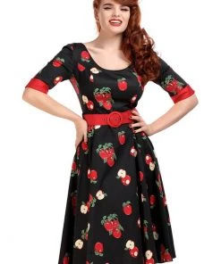 Collectif June Apple 50's Swing Dress Multi