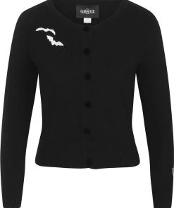 Collectif Abigail Trick Or Treat 50's Cardigan Black New In