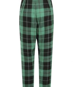 Collectif Rada Foliage Check 60's Trousers Multi