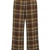 Collectif Baylee Mosshill Check 40's Trousers Brown New In