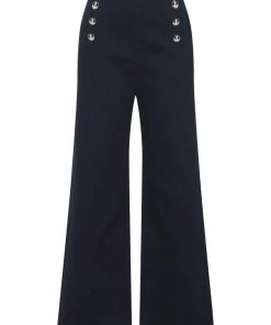 Collectif Taci Nautical 40's Jeans Navy Blue New In