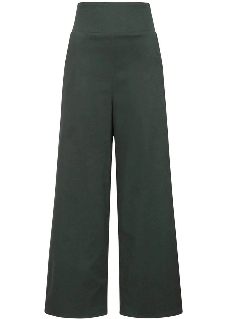 Collectif Rosamonde High Waisted 40's Trousers Green New In