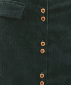 New In Collectif Hailey Corduroy 70's Pencil Skirt Green